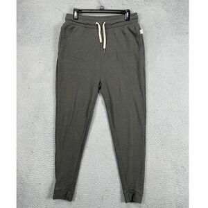 Onia Mens Thermal Jogger Pants‎ Small Grey Waffle Knit Drawstring Elastic Waist